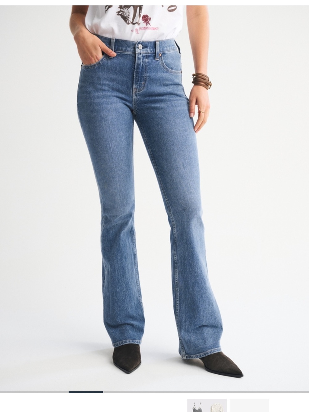 Abercrombie & Fitch Women's Medium Blue Flare Jeans